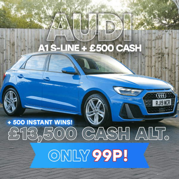 Audi A1 S-Line + £500 Cash or £13,500 + 500 Instant Wins!