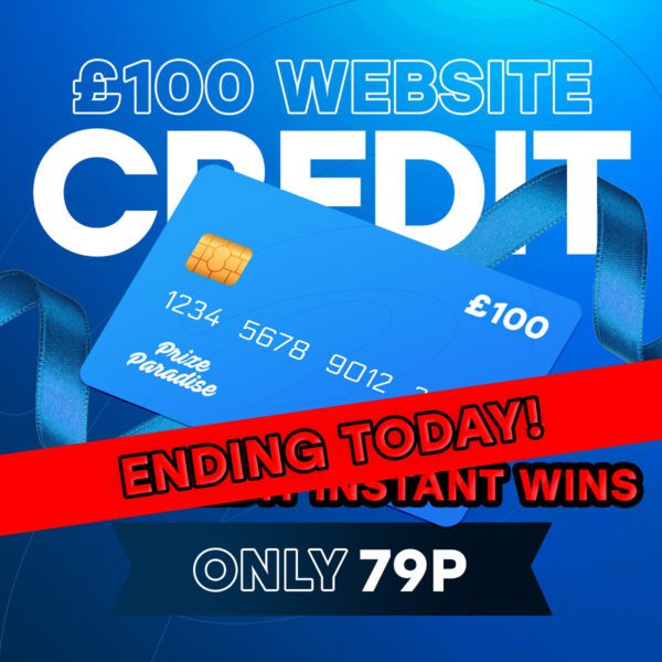 £100 Website Credit + 50 Website Credit Instant Wins - Ending Today
