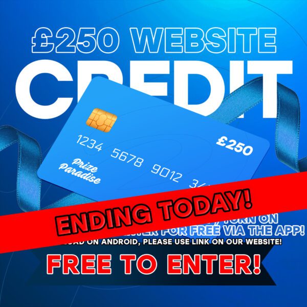 Win £250 Website Credits For Free! App Only! Ending Today
