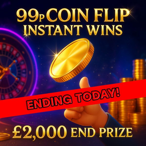 99p Coin Flip Instant Wins - £2,000 End Prize - Ending Today