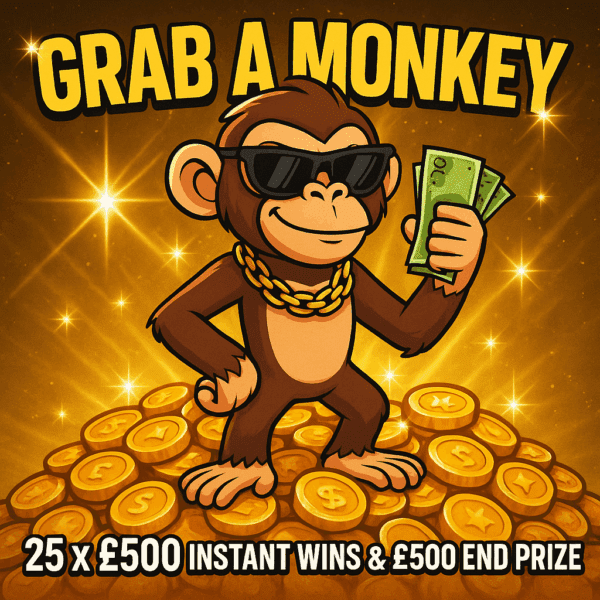 Grab A Monkey - 25 x £500 Instant Wins