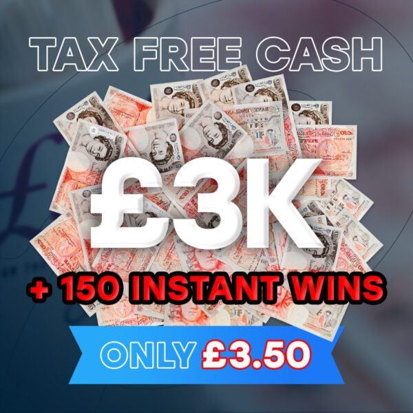£3,000 Main Draw + 150 Instant Wins (Up To £2.5k)