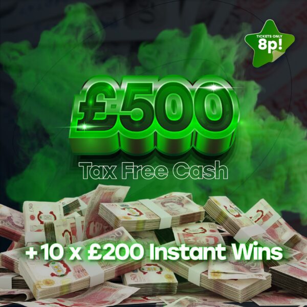 £500 Main Draw - 10 x £200 Instant Wins