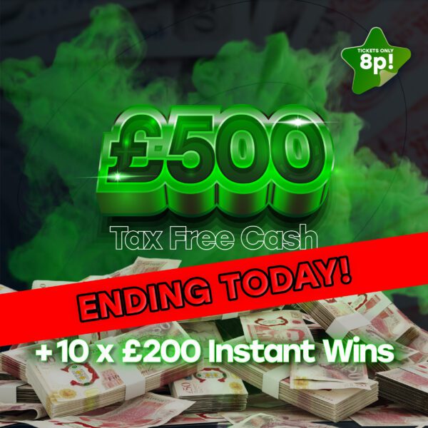 £500 Main Draw - 10 x £200 Instant Wins - Ending Today
