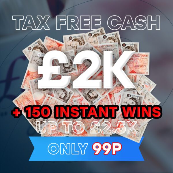 £2,000 Main Draw + 150 Instant Wins (Up To £2.5k)