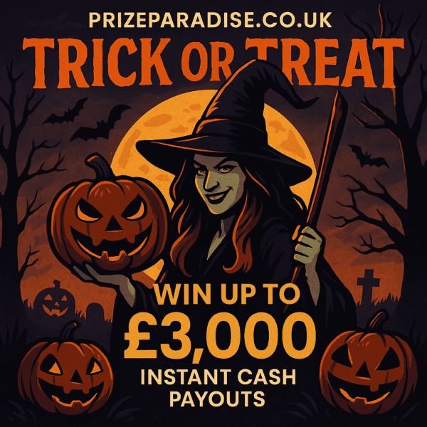 Trick Or Treat - Win Up To £3k Instantly - £1k End Prize