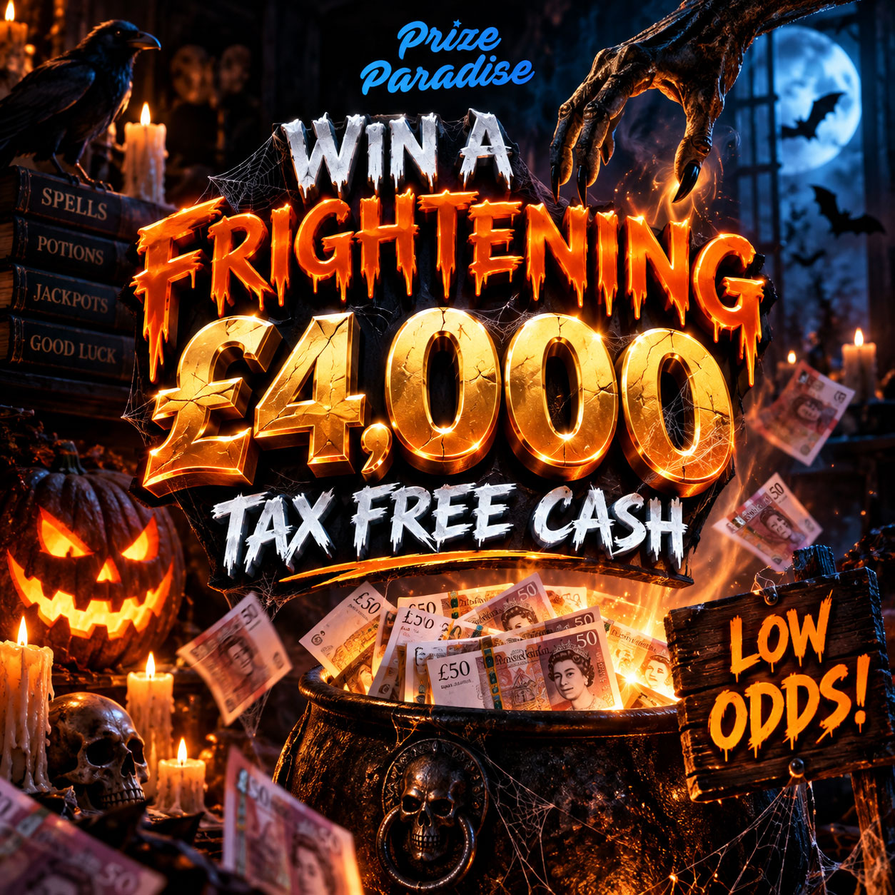 £4,000 Tax Free Cash – Low Odds